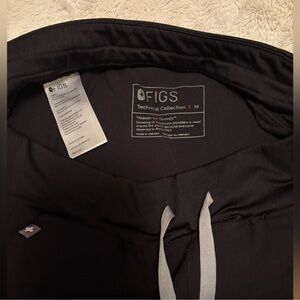 Figs Black Technical Collection Scrub Pants